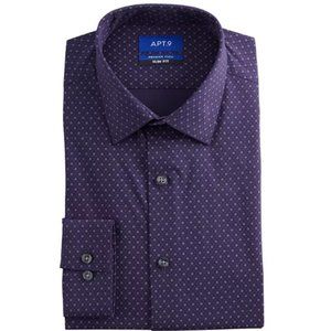 APT.9 Men Premier Flex Dress Shirt - Slim Fit - NEW